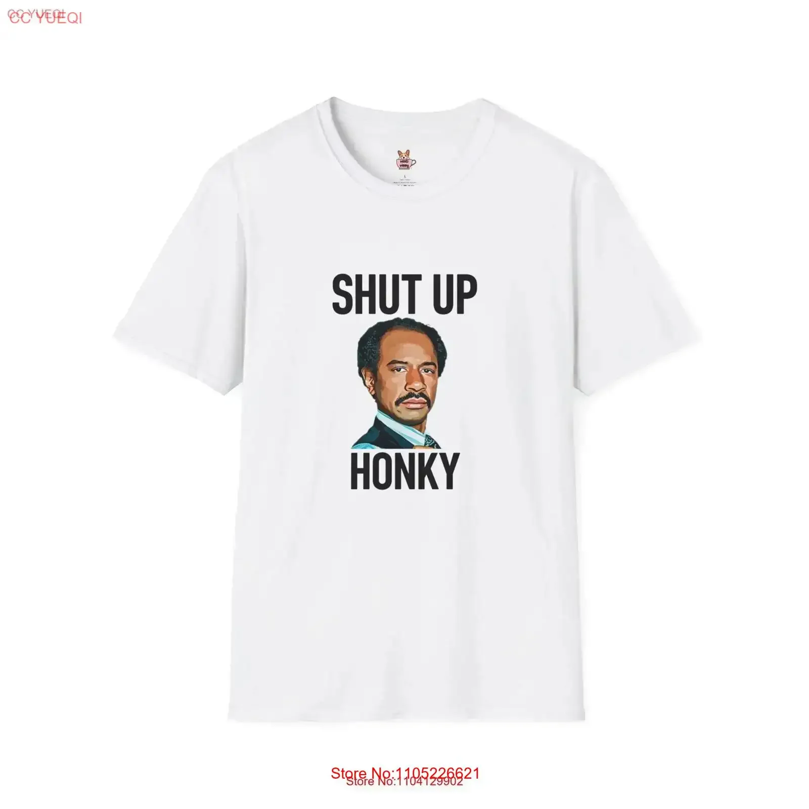 Shut Up Honky George Jefferson Moving on The Jeffersons T Shirt Father's Day Dad Daddy vintage Washed Top For Everyday Wear