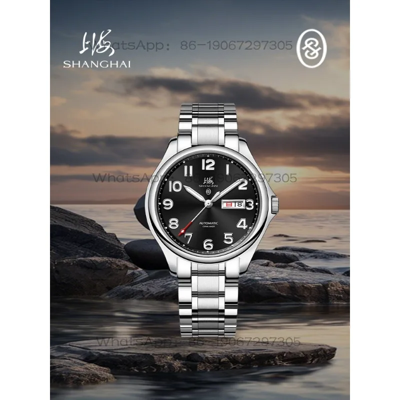 

Time Island Watch 1 Store Shanghai Watch Men's Automatic Mechanical Watch Double Calendar Digital Full Luminous