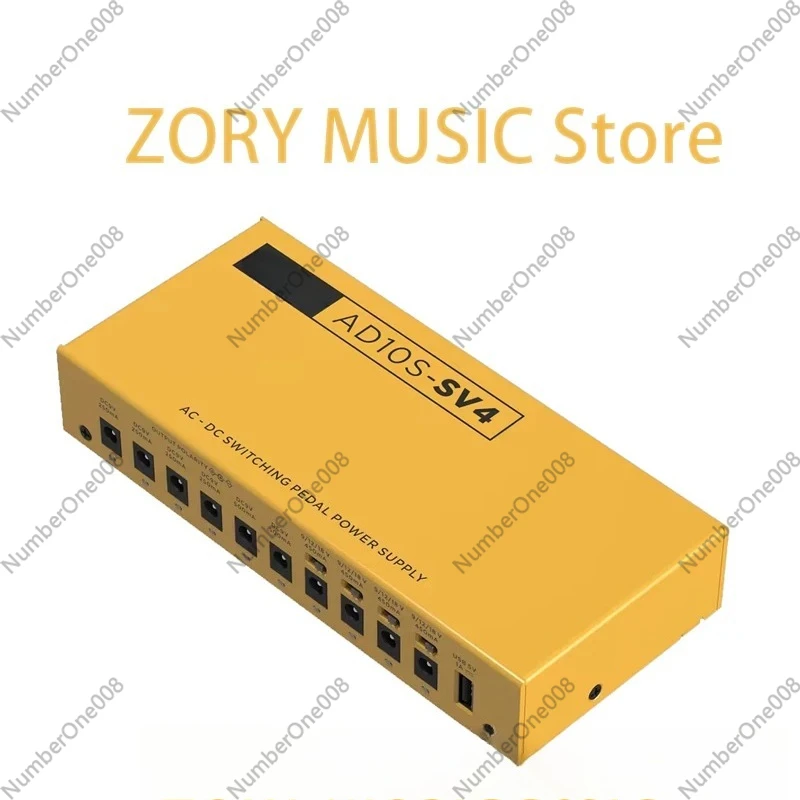 10 Output Fully Isolated Guitar Effect Pedal Power Supply 9V 12V 18V Adjustable USB