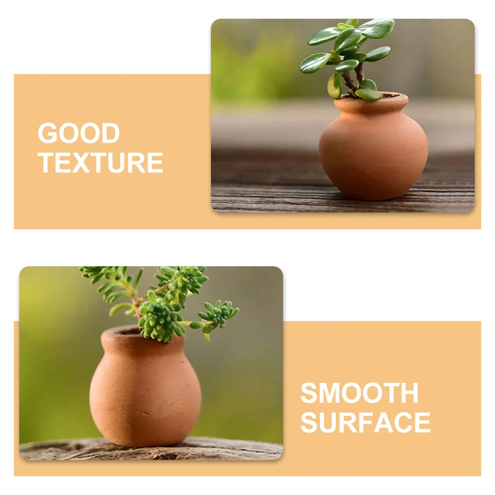 6 Pcs Mini Succulent Flower Pots Clay Large Small Terracotta Plant Containers Outdoor Garden Thumb Pottery Set