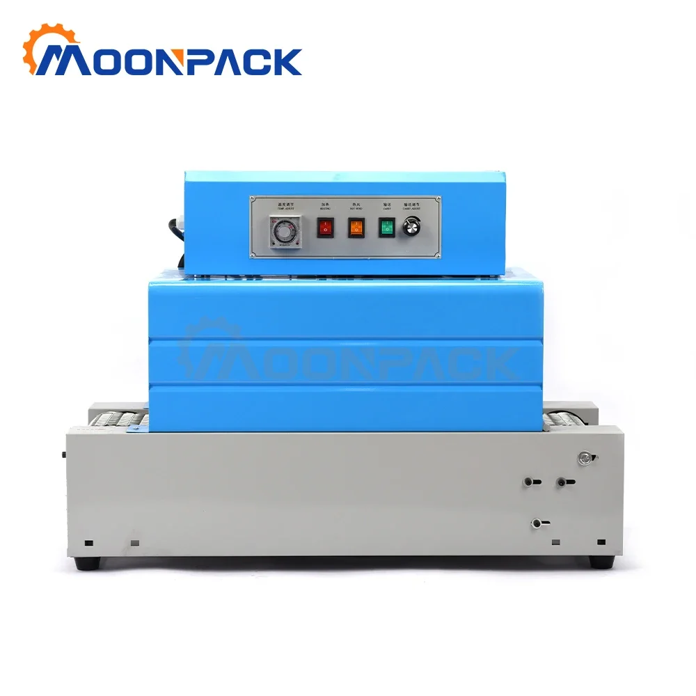 Moonpack BS-2015 small automatic shrink machine heat tunnel pvc film shrink wrapping machine equipment