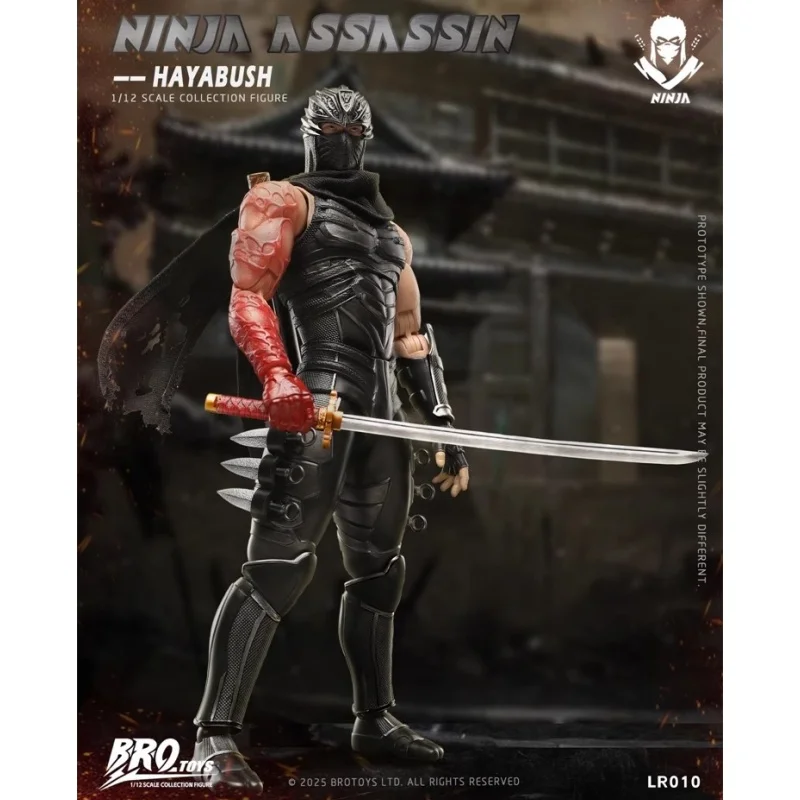 Brotoys Ninja Assassin Ryu Hayabusa Action Figure PVC Model with Outfit And Sword Set - Desktop Ornament Collectible Toy Gift