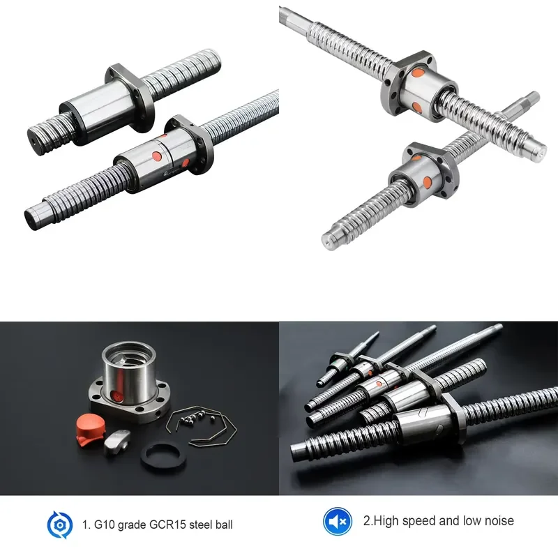High Precision Ball Screw SFU3205 3210 100-6000mm Customizable With Flange Single Ball Nut for CNC Machine Automation