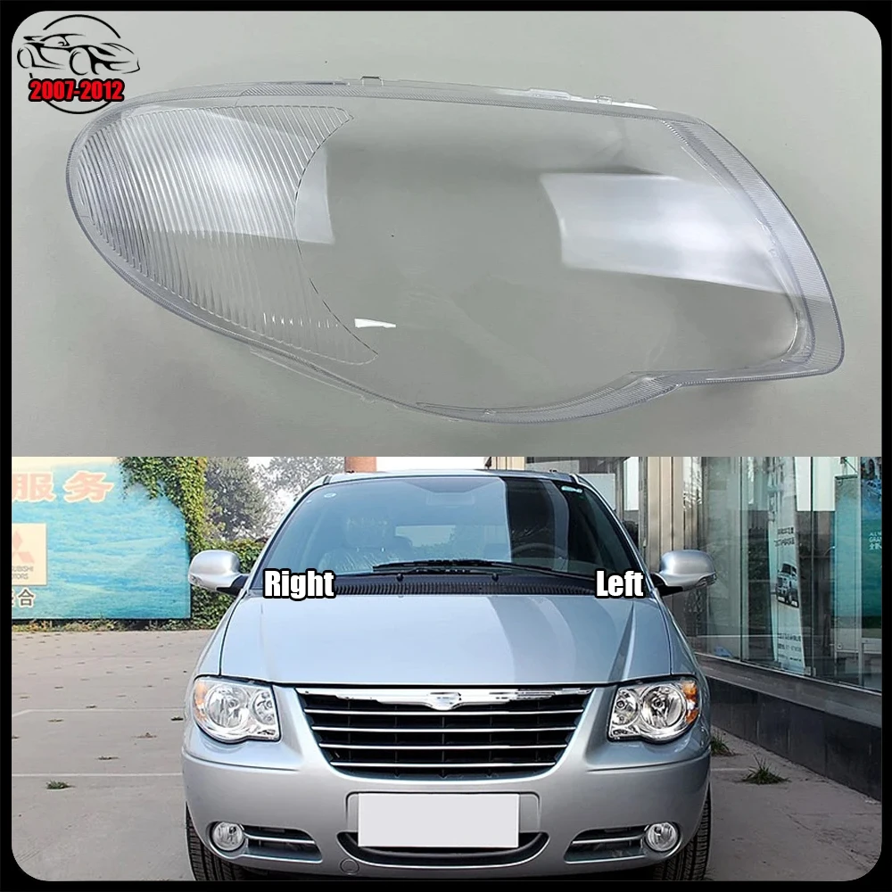 

For Chrysler Grand Voyager 2007-2012 Headlamp Cover Transparent Headlight Lens Plexiglass Replace Original Lampshade