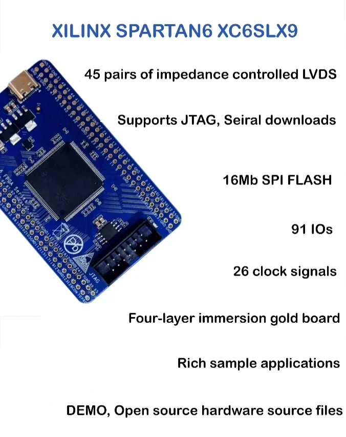 XILINX Spartan6 FPGA Core Board System Board Development Board XC6SLX9-2TQG144C Open Source