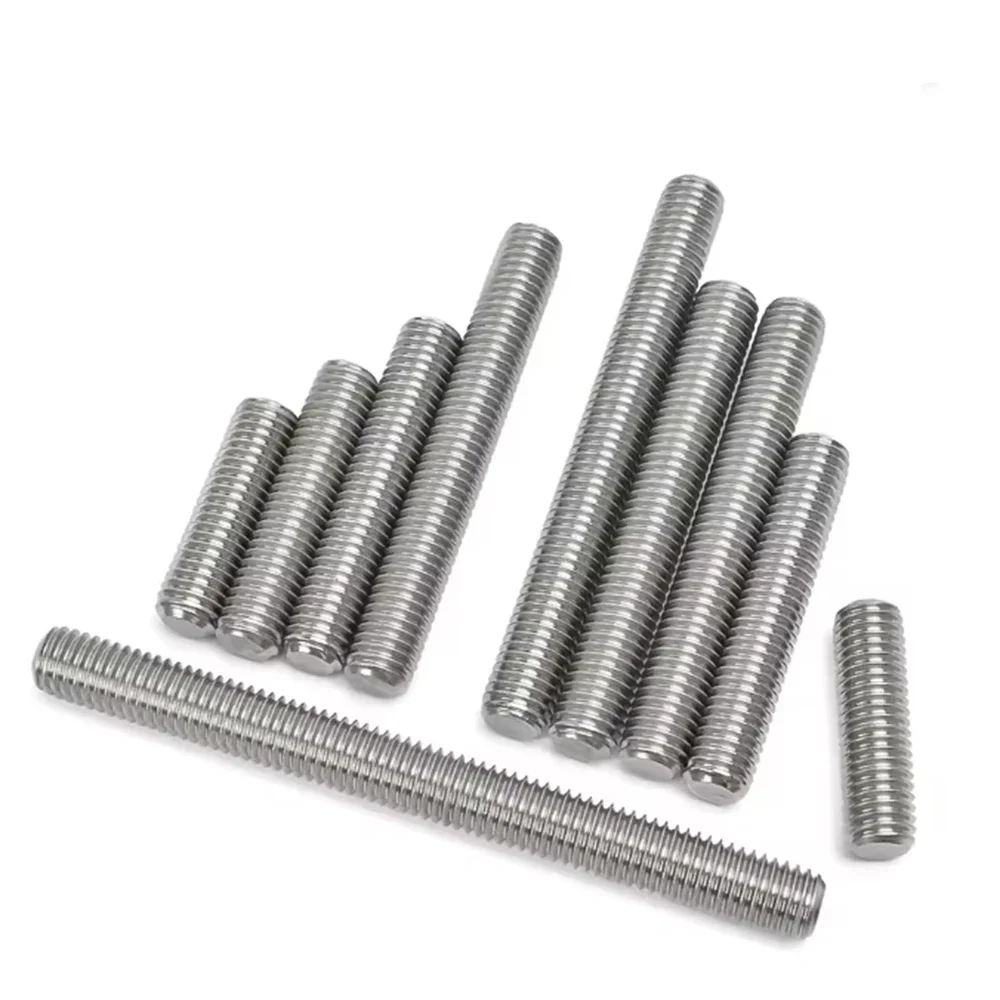 304 Stainless Steel Full Threaded Rod Metric Thread Bolt M16 M18 M20 Stud Headless Shaft Bar Screws L=40/45/50/55/60/65-250mm