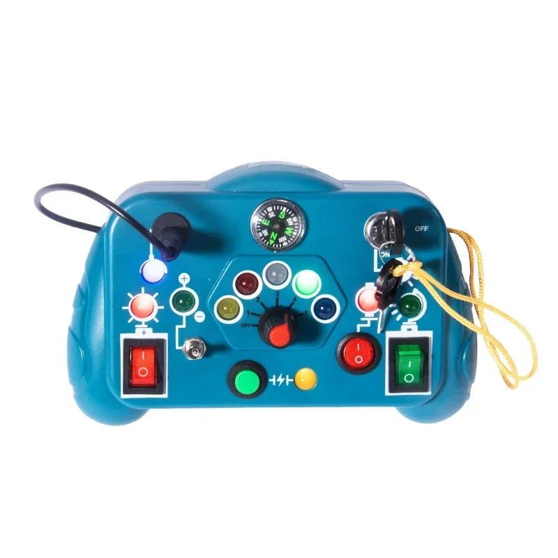 Montessori Beschäftigt Bord Sensorischen Spielzeug mit LED Licht Cartoon Schalter Steuerung Maschine Koordination Ausbildung Pädagogisches Spiel Kind Geschenk