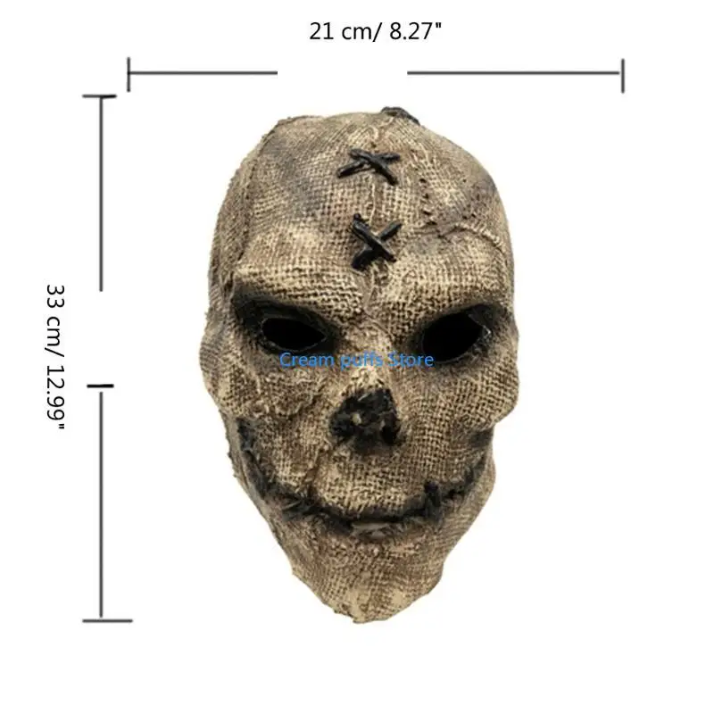 50LE Halloween Mask Skull Mask Horror Full Head Skeleton Headgear Realistic Halloween Cosplay Mask Props for Women Men Gifts