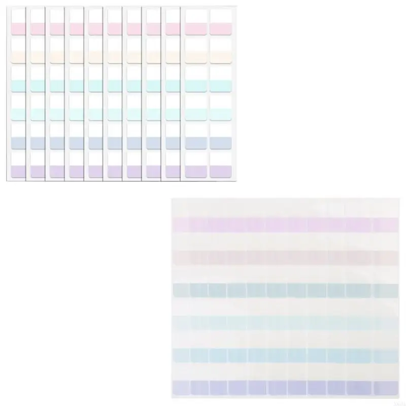 X6HA Colorful Sticky Index Tab for Notes Files Classification 3 Sizes Label Writable