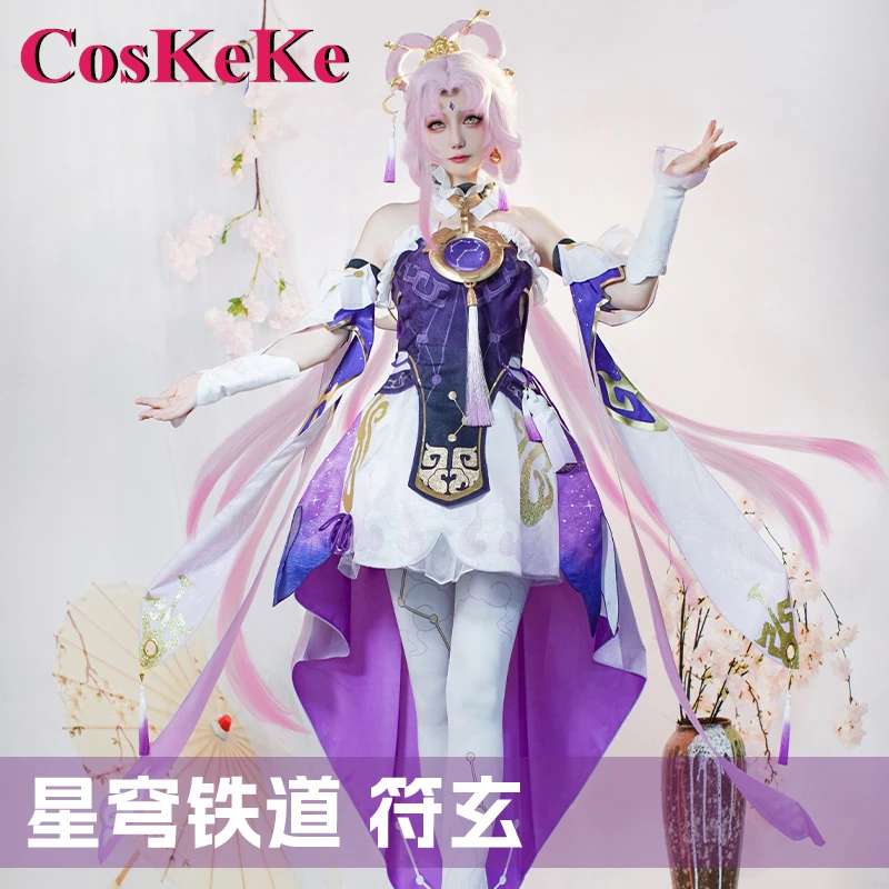 

CosKeKe Fu Xuan Cosplay Anime Game Honkai: Star Rail Costume Sweet Elegant Formal Dress Halloween Party Role Play Clothing New