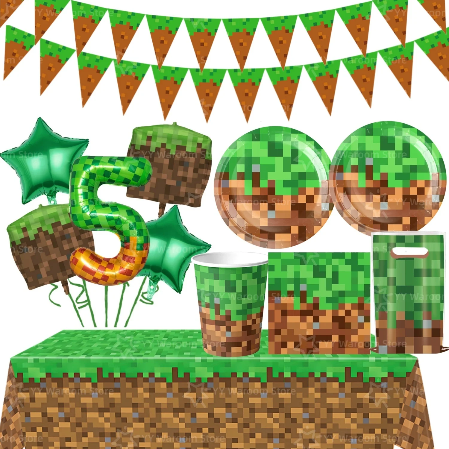 Decoração de Festa de Aniversário Tema Mineiro Verde: Balão, Toalha de Mesa, Copo, Prato, Sacola de Presente, Lembrancinhas para Chá de Bebê e Festa Infantil