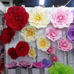 Wedding Decor Velvet giant flower Peony Head Artificial Large flower for Background Wall Decoration Home Party Stage Layout