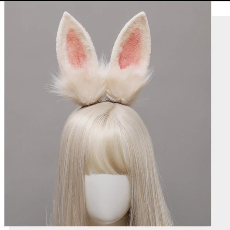 Konijn Oren Hand-Made Pluche Beest Oren Hoofdtooi Jk Haaraccessoires Lolita Haarspeld Vakantie Hoofdband Cosplay