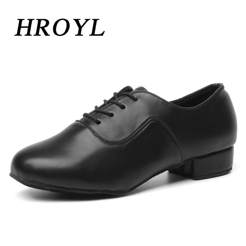 Man\'s Dance Shoes Men Ballroom Latin Dancing Shoes For Boy Modern Tango Jazz Black Salsa Teacher Practice Shoes Low Heels