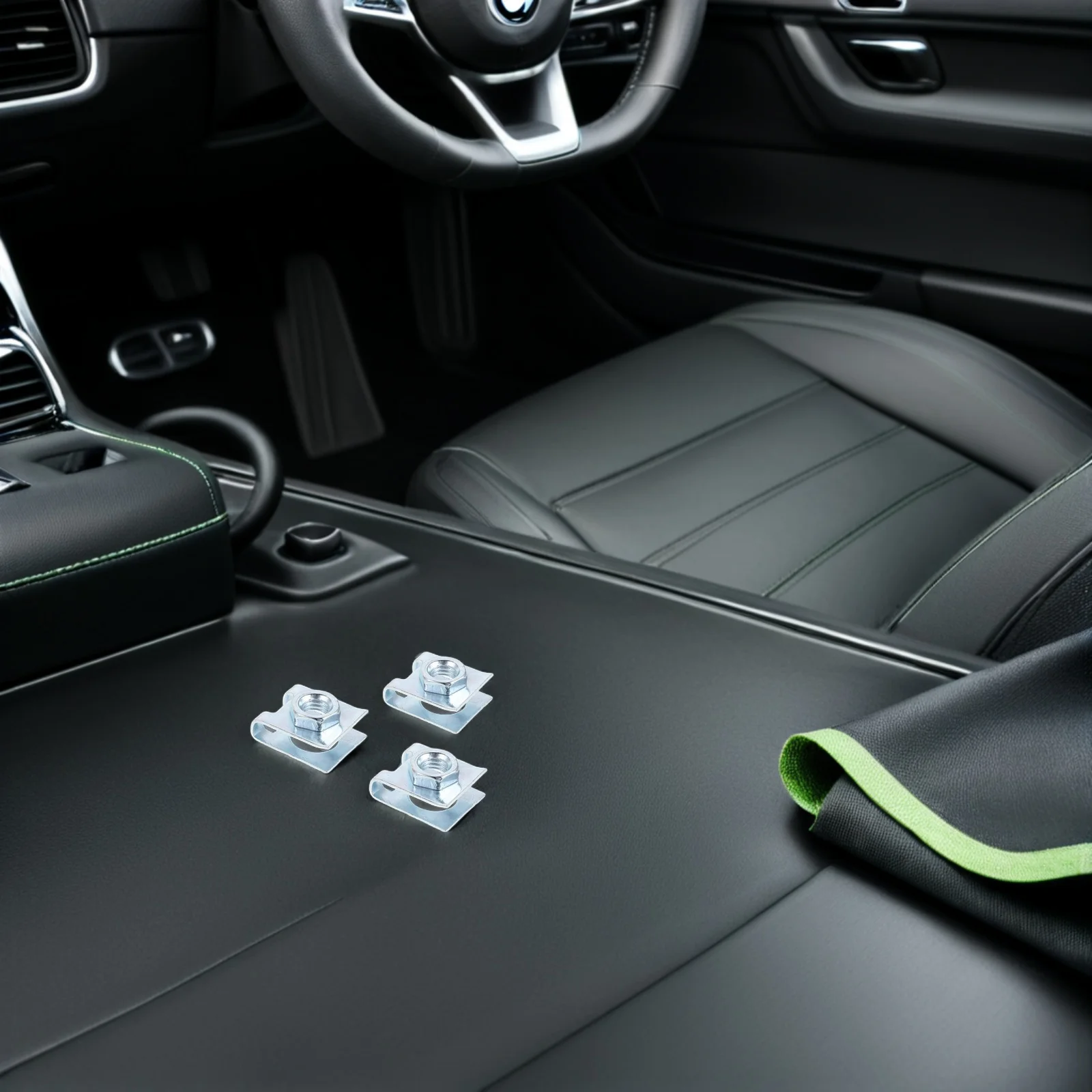 

100pcs License Mounting Hardware M6 Nuts Universal Tag Fastening Screws Metal Fixing Kit For