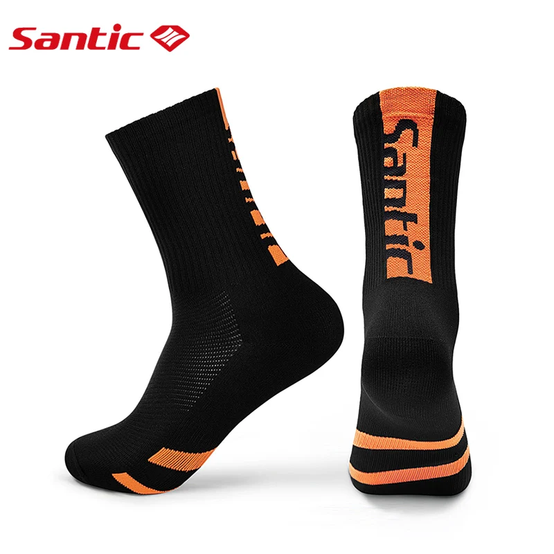 Santic Cycling Socks for Men and Women Outdoor Riding Sports MTB Bike High Bombs Socks Breathable Quick-Dry Leisure Bicycle Sock