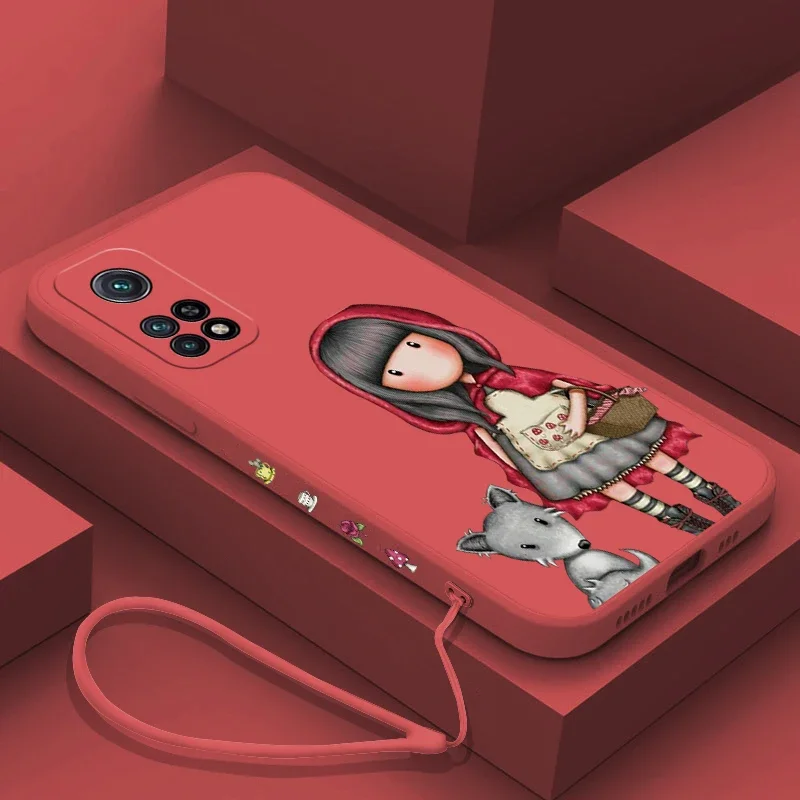 Cute Cartoon girl Gorjusses Phone Case For Xiaomi Mi 10 lite 11i Poco M2 M4 F3 X3 M3 Pro GT 5G 4G Liquid Silicone Cover