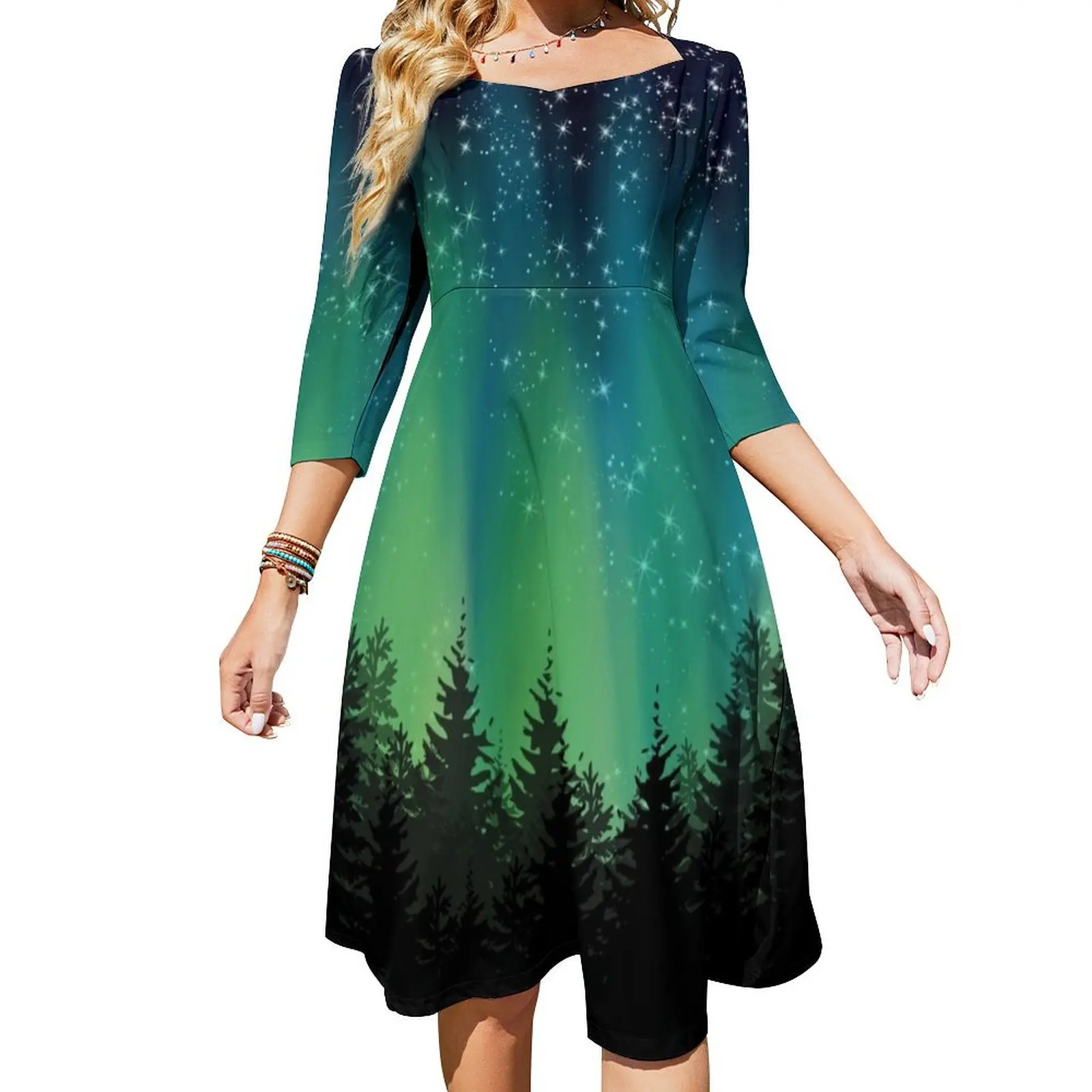 

Northern Lights Flare Dress women's evening dresses Womens dresses Bridesmaid dress woman