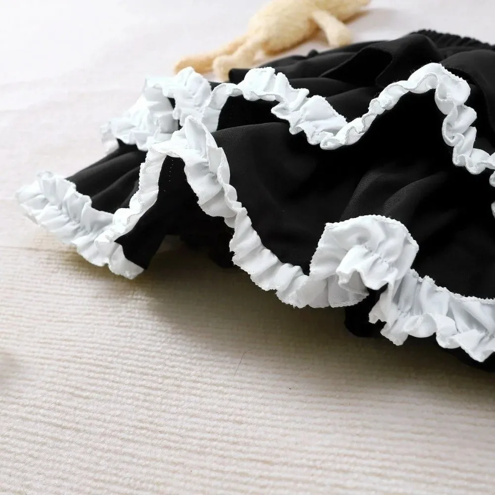 Y2K High Waist Pleated Bubble Skirt A Line Short A Line Skirt Casual Ruffle Hem Puffy Cake Skirt Cosplay