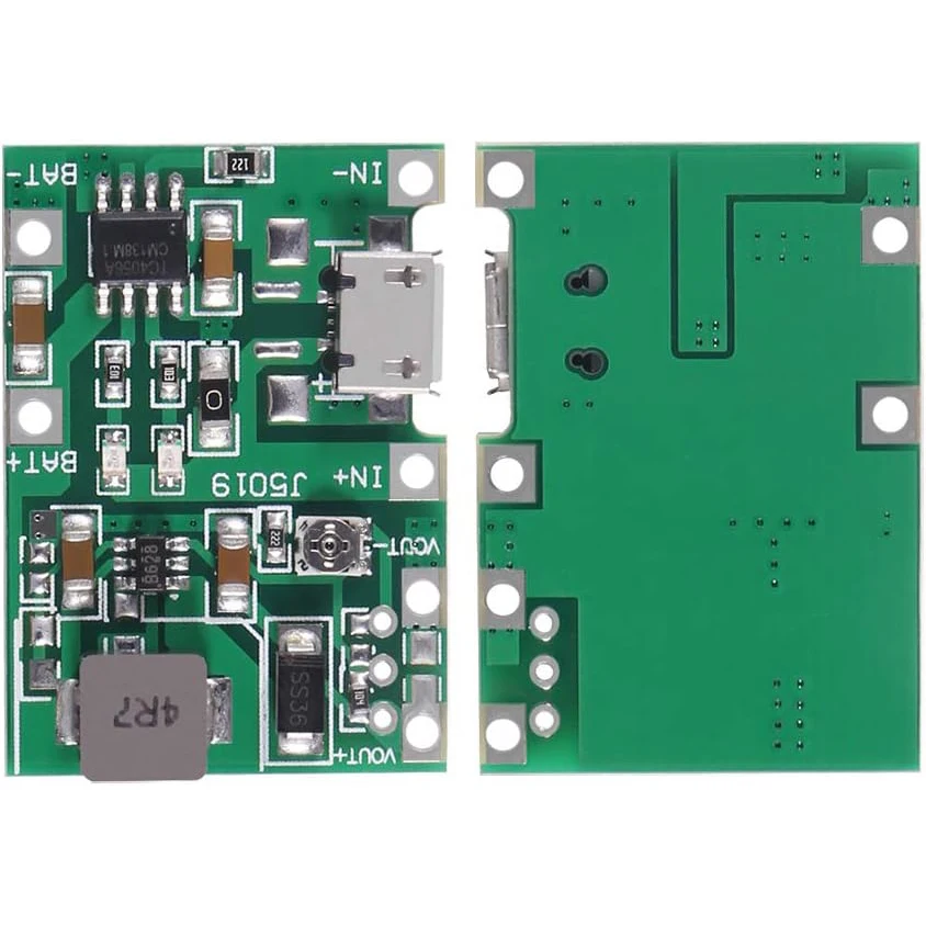 6PCS 2A USB 18650 Lithium Li-ion Battery Charger Module Boost 3.7V to 5V 9V 12V Adjustable DC-DC Step Up Boost Module TP4056