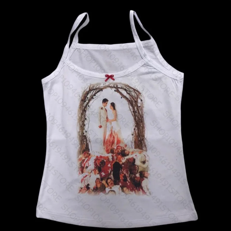

Anime Graphics Camisole Grunge Crop Tops Vintage Gothic Women's Corset Tank Tops Baby Tees Emo Girls 2000s Y2k Style Clothes