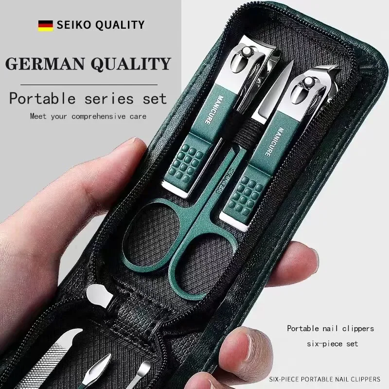 New Nail Scissors Set Household High End Mens and Womens Special Nail Clippers Manicure Beauty Tools 6 Piece Portable Household