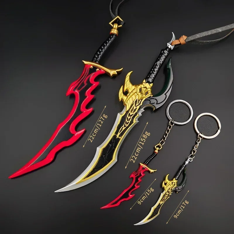 22cm Xiaoyu Cheng Kanata Mini Metal Mizushino Shun Sword Anime Solo Leveling Ninja Knife Real Japanese Katana Samurai Sabre Toy