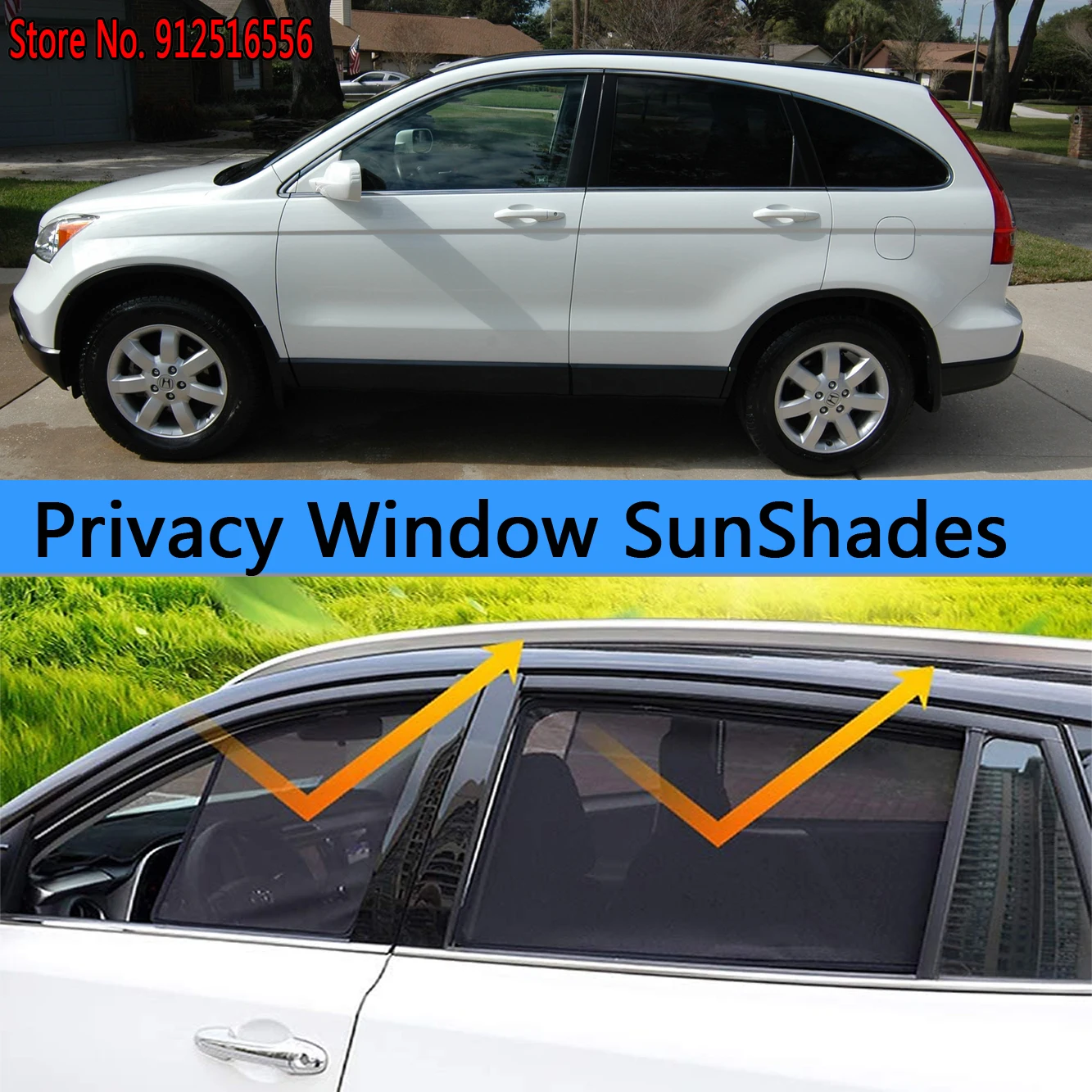 

for Honda CR-V CRV RE1 RE2 RE3 RE4 RE5 RE6 2007 – 2011 Side Sun Shade Shading Protection Window SunShades Sunshield Accseeories