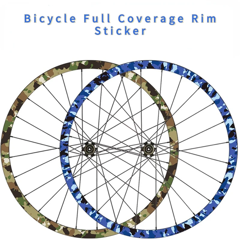 Camouflage MTB Rim Stickers Width 19mm Road Bike Wheel Set Decals Cycling protective Film 26\