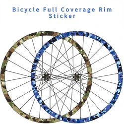 Camouflage MTB Rim Stickers Width 19mm Road Bike Wheel Set Decals Cycling protective Film 26