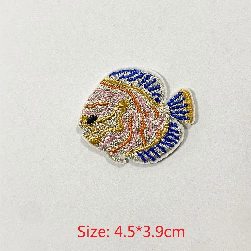 Langlebige, bestickte Aufnäher zum Aufbügeln für Kleidung, Rucksäcke, Schuhe mit Tier, Hai, Schildkröte, Katze, Hund, Applikation, Aufkleber, Streifen