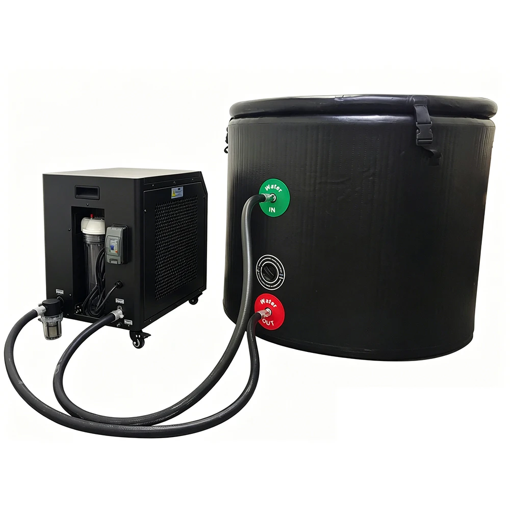 Premium R410A Water Chiller Compressor Pump Motor Auto Digital Energy Saving Low Noise Outdoor Ice Bath Spa 0.5-3h.p