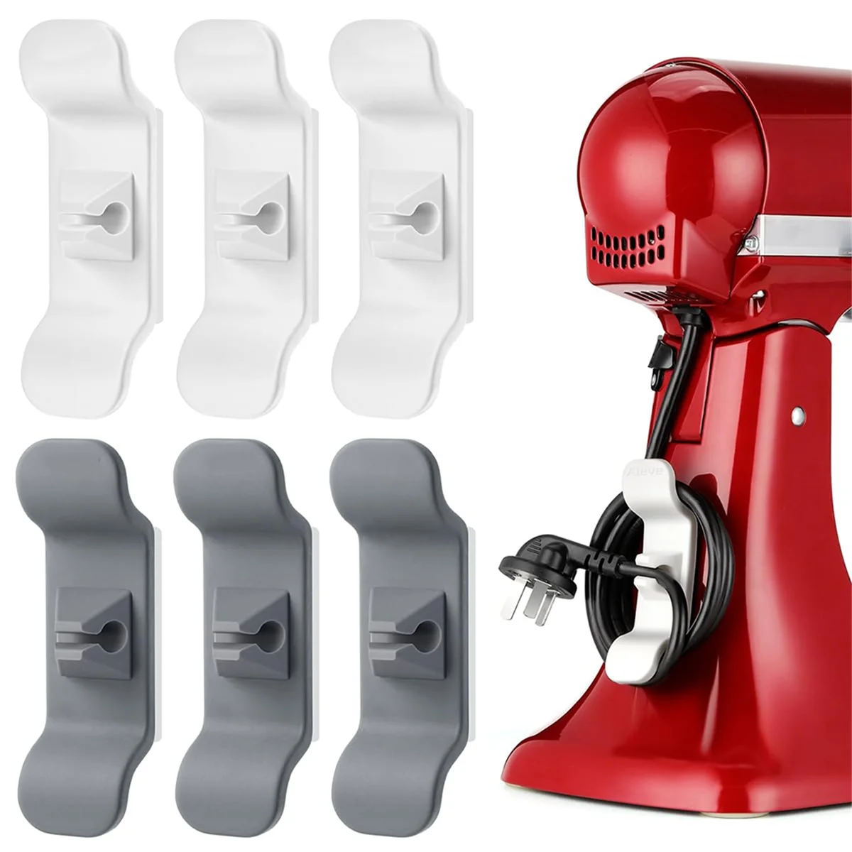 

Y31A Органайзер для кухонного шнура, 6 шт., домашний органайзер для шнура, органайзер для шнура питания, клейкий органайзер для шнура, простой органайзер с вилками