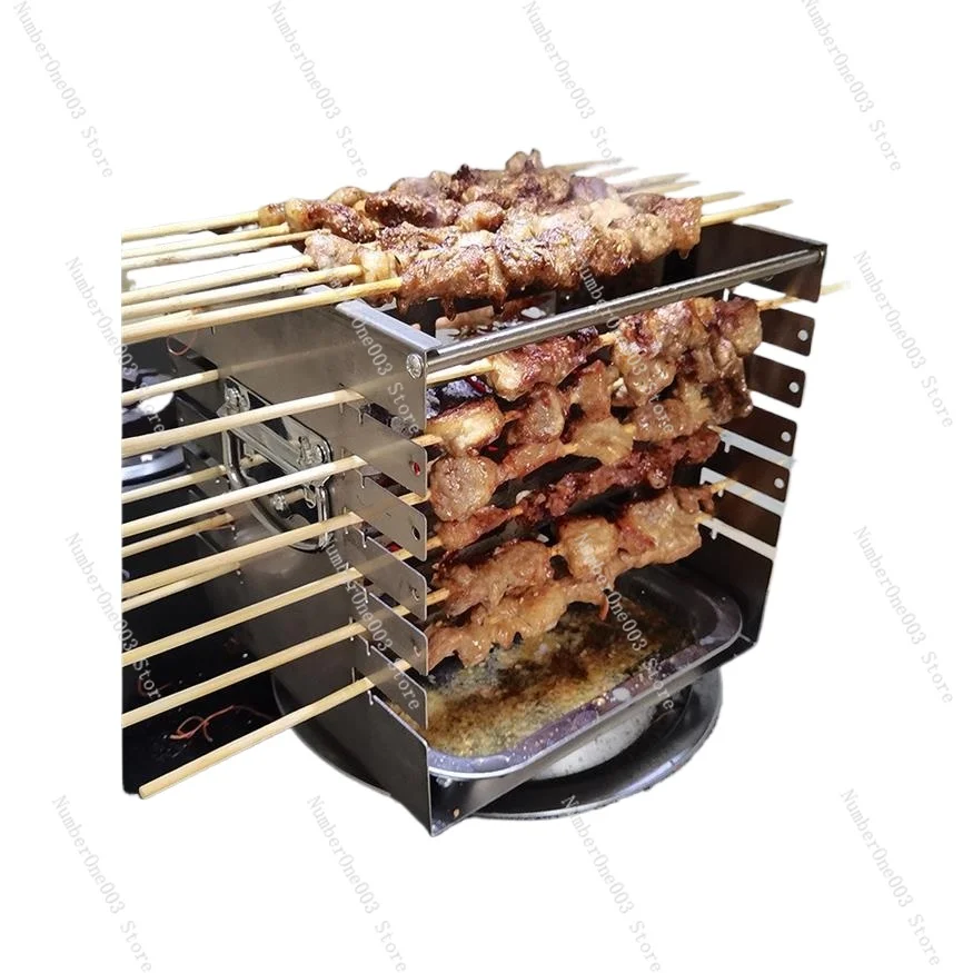 

Compact Smokeless Side Charcoal Grill – Indoor Outdoor BBQ Skewer Fire Pit Rack