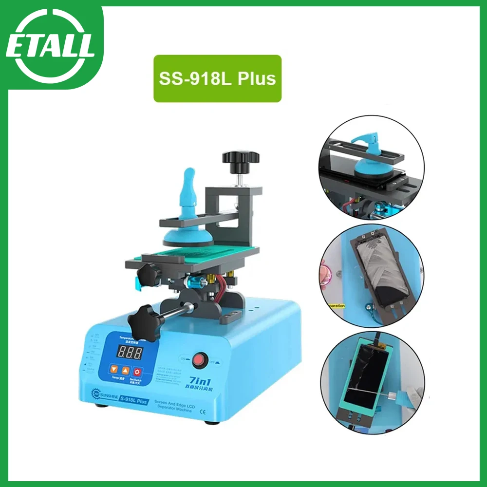 

SUNSHINE SS-918L Plus 360° Rotation LCD Screen Separator For Curved Screen Frame Separation Heating Glue Remover LCD Repair Tool