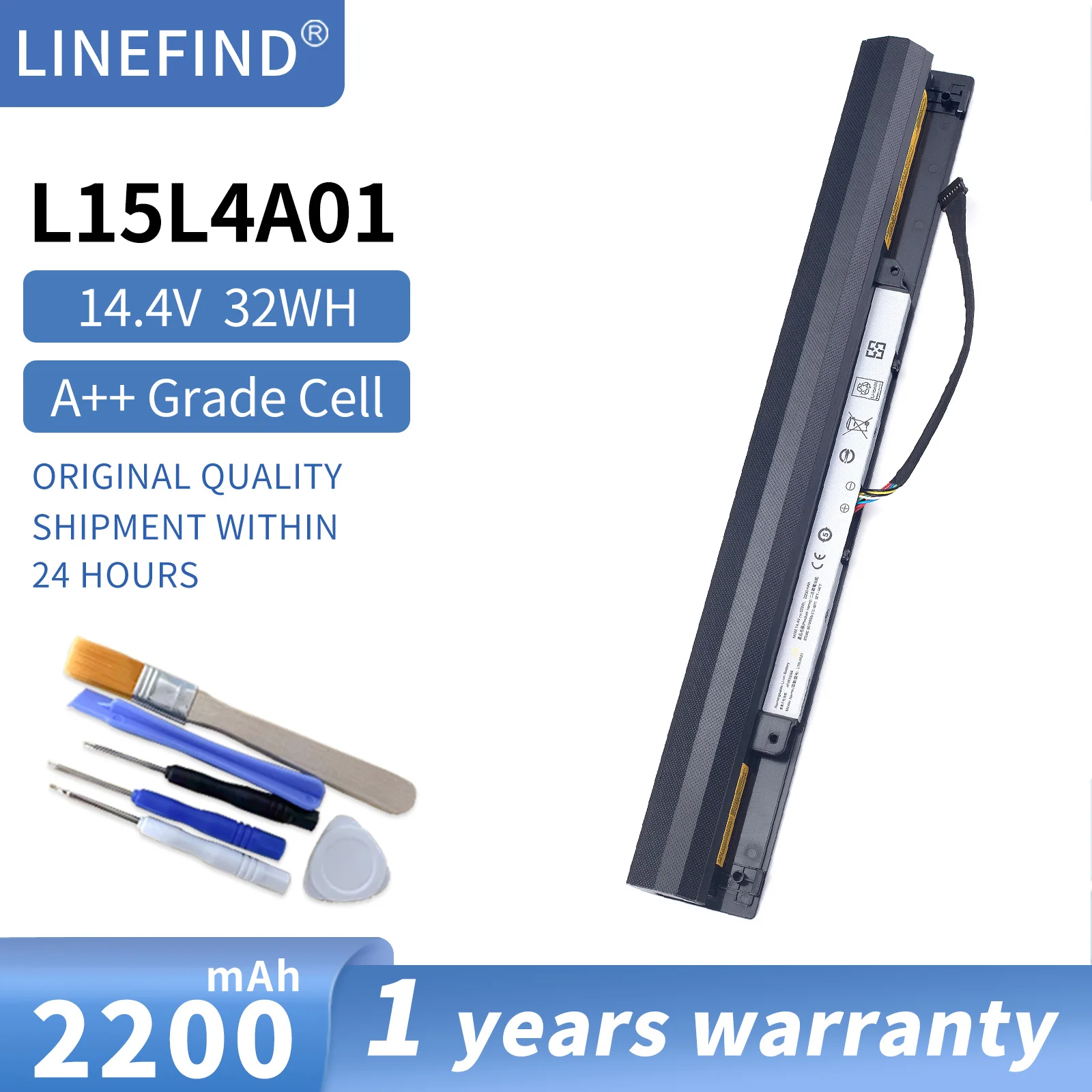 

L15L4A01 L15S4A01 Battery For Lenovo Ideapad V4400 300-14IBR 300-15IBR 300-15ISK 100-14IBD 300-13ISK L15M4A01 L15S4E01