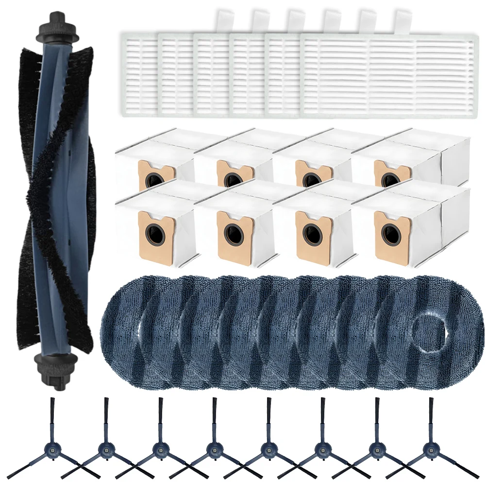 As Shown Dust Bag Kit Mop Cloths For Eufy Robot Efficient Dust Collection Sturdy Dust Bags Corner Cleaning Brushes