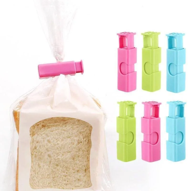 Food Sealing Clips Bread Storage Bag Clips For Snack Wrap Bags Spring Clamp Reusable Kitchen Organization Sealing Clamp