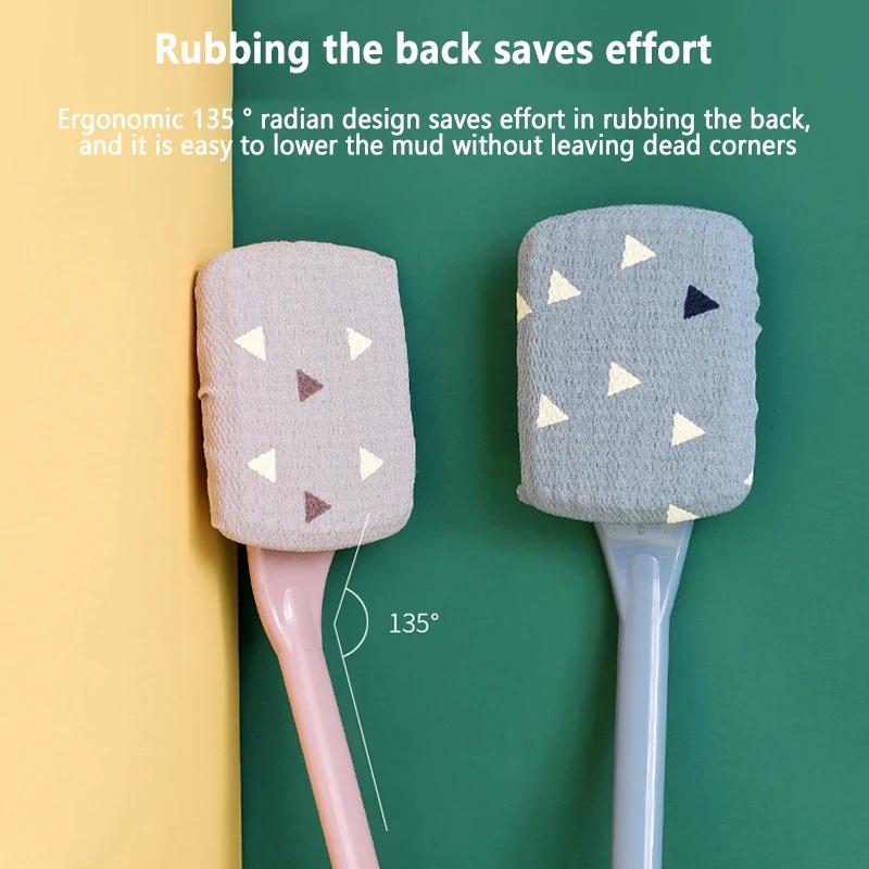 Reusable Shower Brush With Long Handle Multipurpose Back Exfoliating Massage Scrubber For Women Men