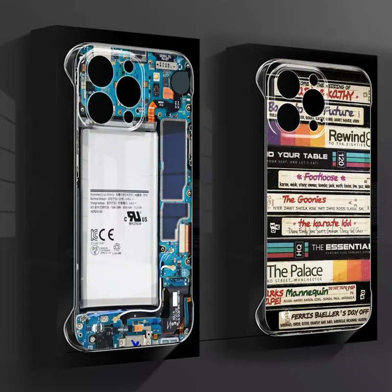 Retro Magnetic Radio Tape phone case for Apple iphone 16 15 pro max cases 11 16plus 12 14 13 borderless cooling clear fundas