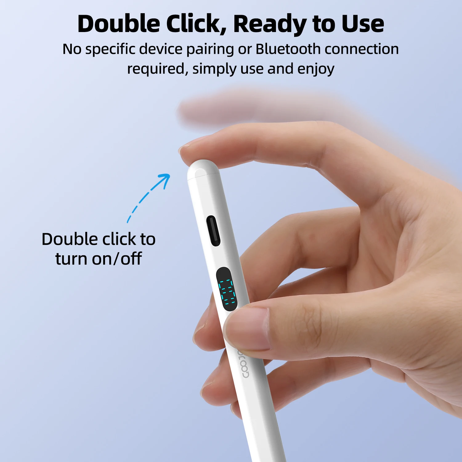 Universal capacitive stylus Smart for Android IOS Tablet Pen  LED Display for iPad Samsung Huawei Xiaomi Tablet&phone Touch Pen