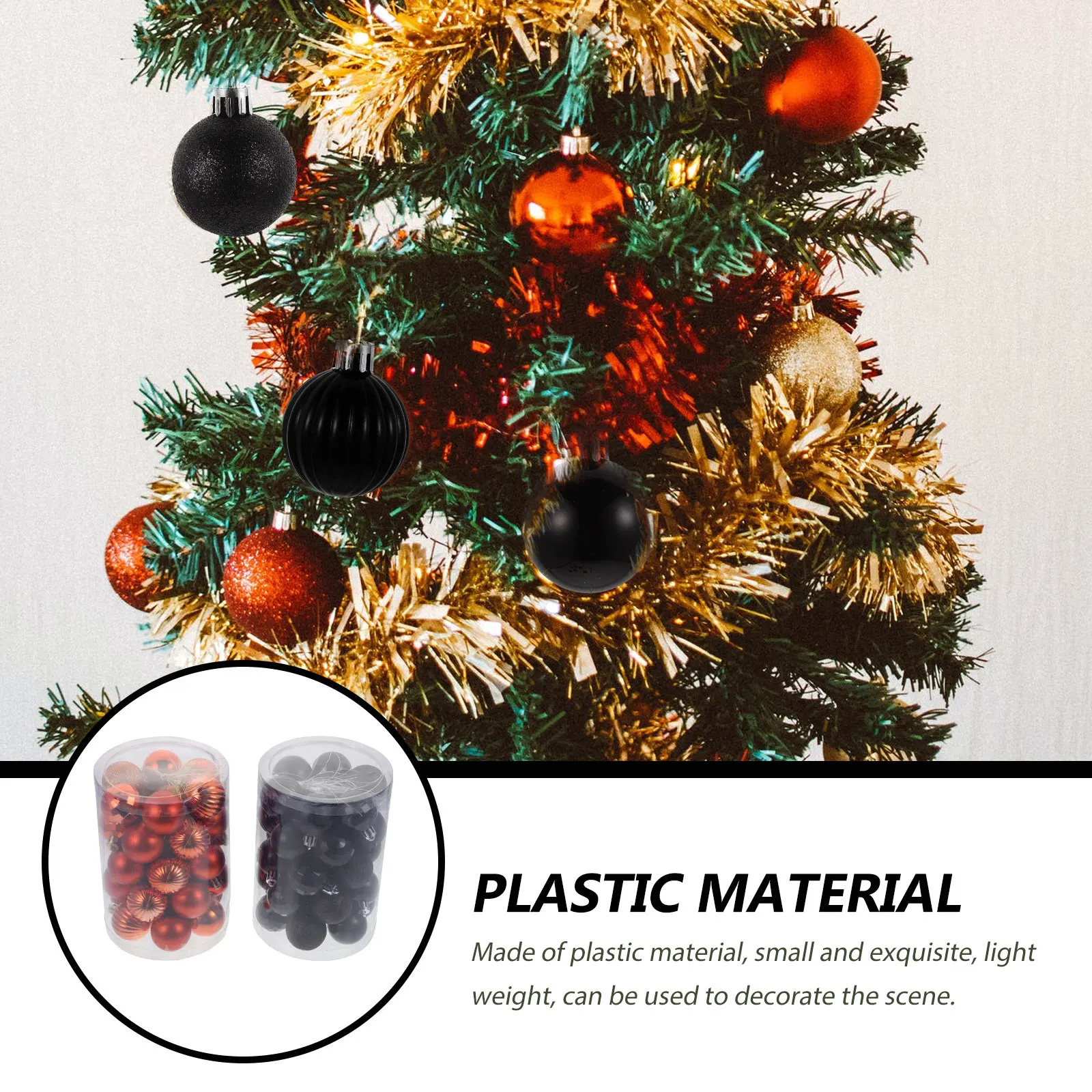 68Pcs Christmas Balls Pendants High Quality Bright Colors Festive Atmosphere Tree Hanging Decor Christmas Balls