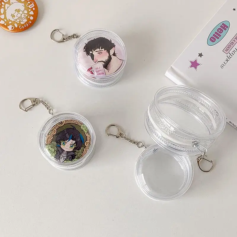 Clear Badge Clip Holder Bag 58cm 75cm With Keychain Waterproof for Office Workers ID Card Protection