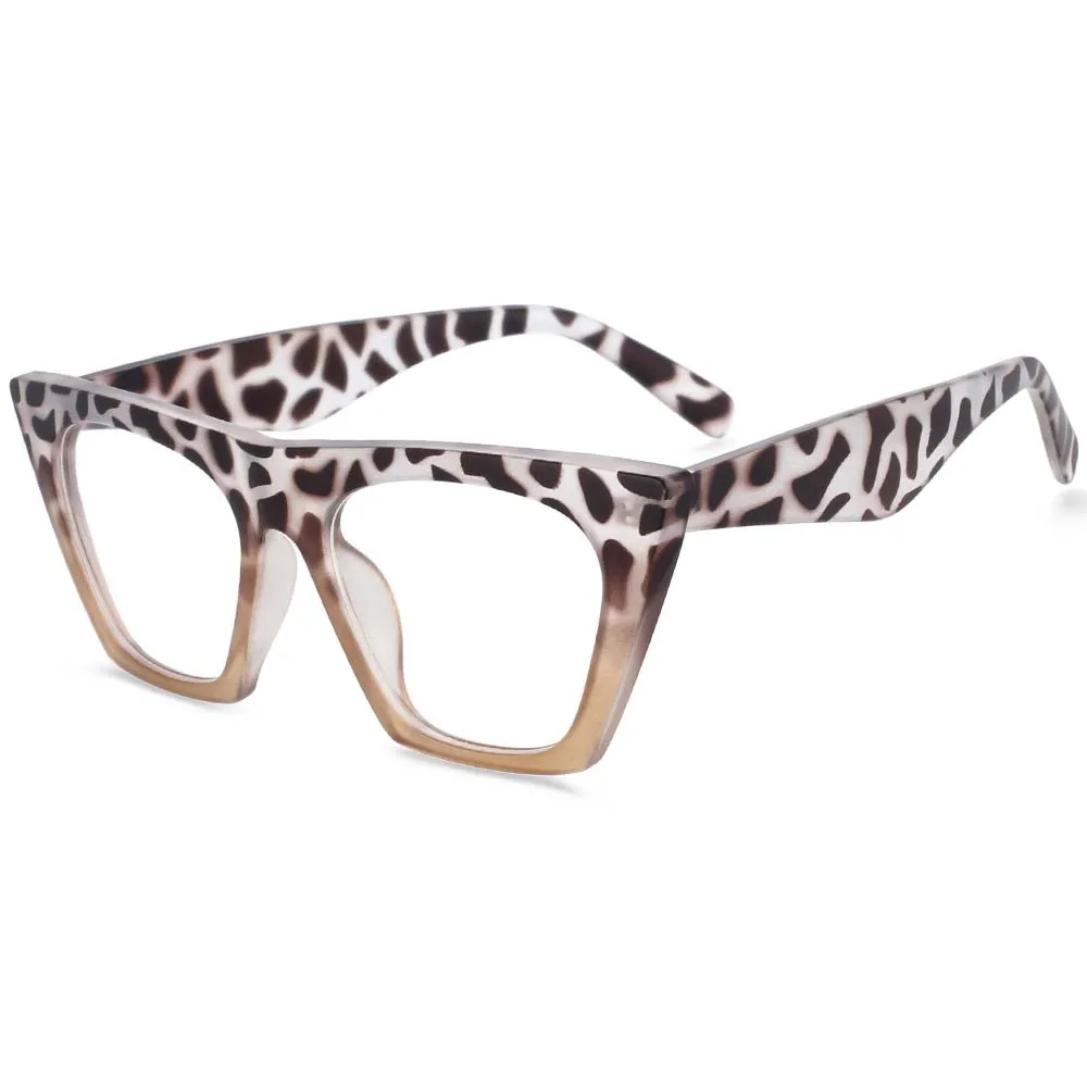 54133, übergroße weibliche Anti-Blaulicht-Brillengestelle, großer Rahmen, Damenmode, Computerbrille