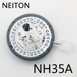 Japan NH35A Premium Mechanical Movement NH35 White Date wheel 24 Jewels Automatic Self-winding High Accuracy Movt Replace