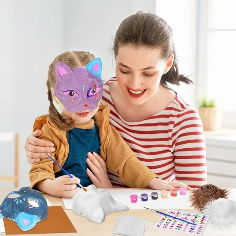 652F Foxes Cats Mask Mask Mask with Mesh Mesh Diy Therians Mask Mask Mask