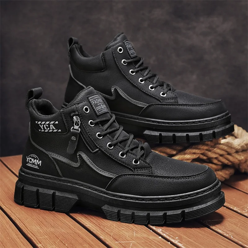 

Men's High Top Denim Boots, Casual Sports Shoes, Trendy and Fashionable Men's Boots