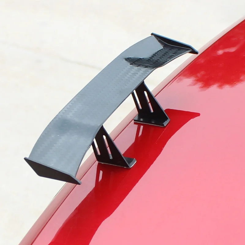 Car Spoilers Mini Tail Wing Without Carbon Fiber Decoration Perforation Stability Kit ABS Vehicle Auto Accessories Replacement