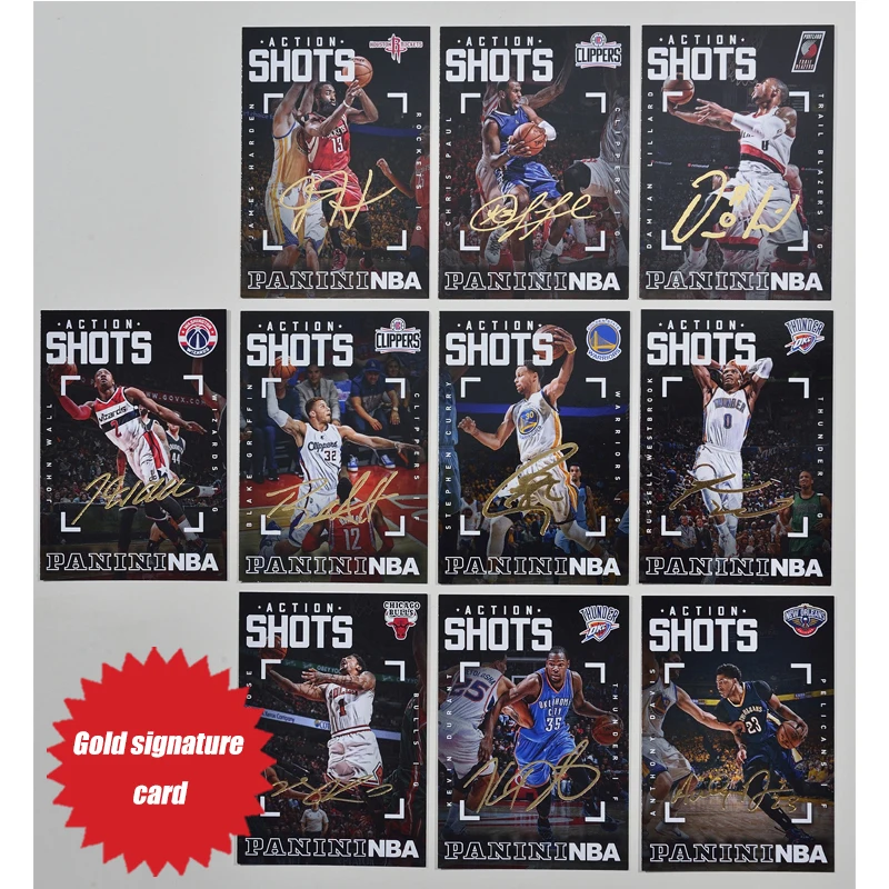 panini 2015-16 Basketball league Limited edition Gold sign Star card Christmas birthday gift Toy collection card (cdk expired)