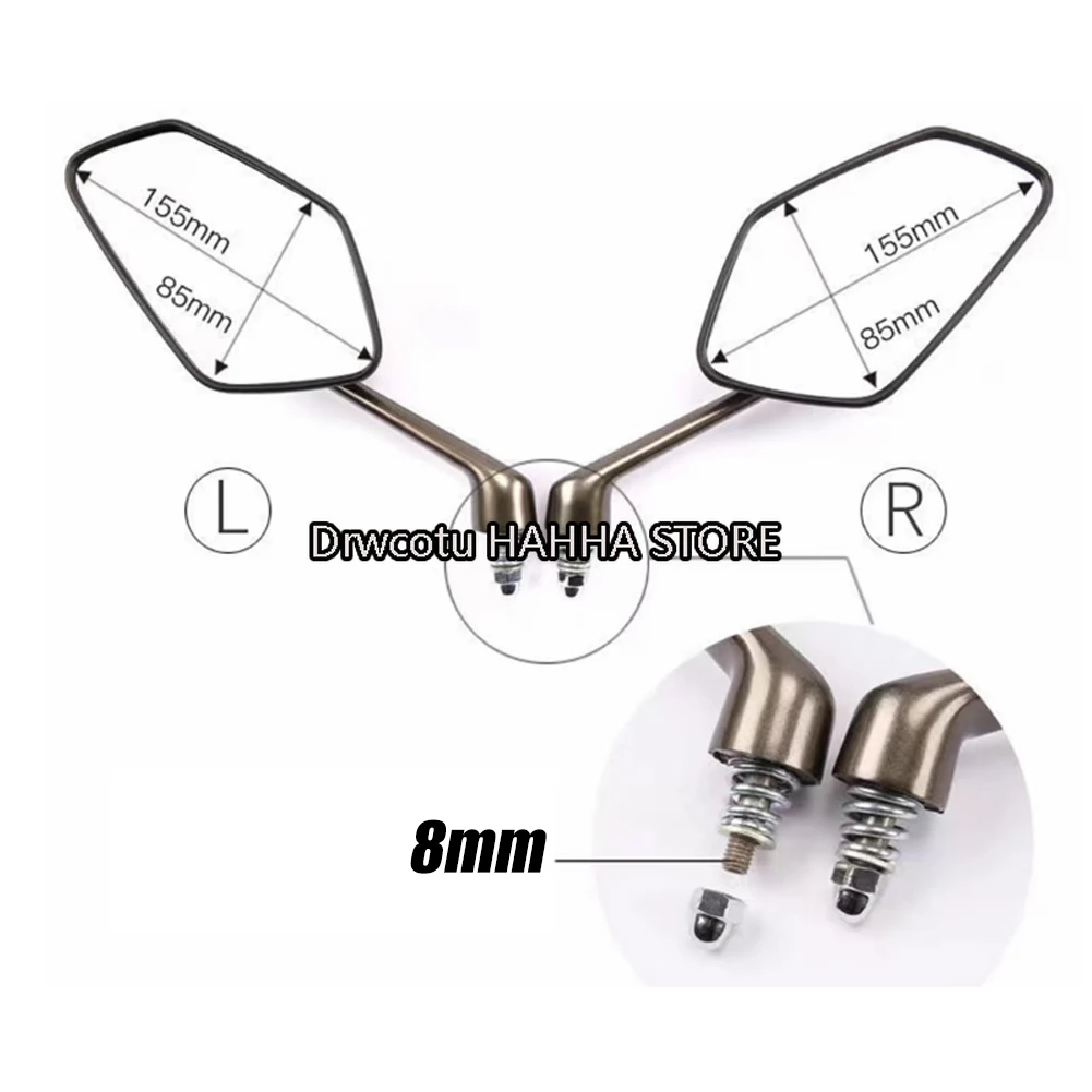 Motorrad-Rückspiegel für Zontes 125-G1 G155 SR U-155 125-U Z2 155-Z2 G1-155 G1-125X KD150-U/U1/G1/Z2 Seitenansicht-Spiegel